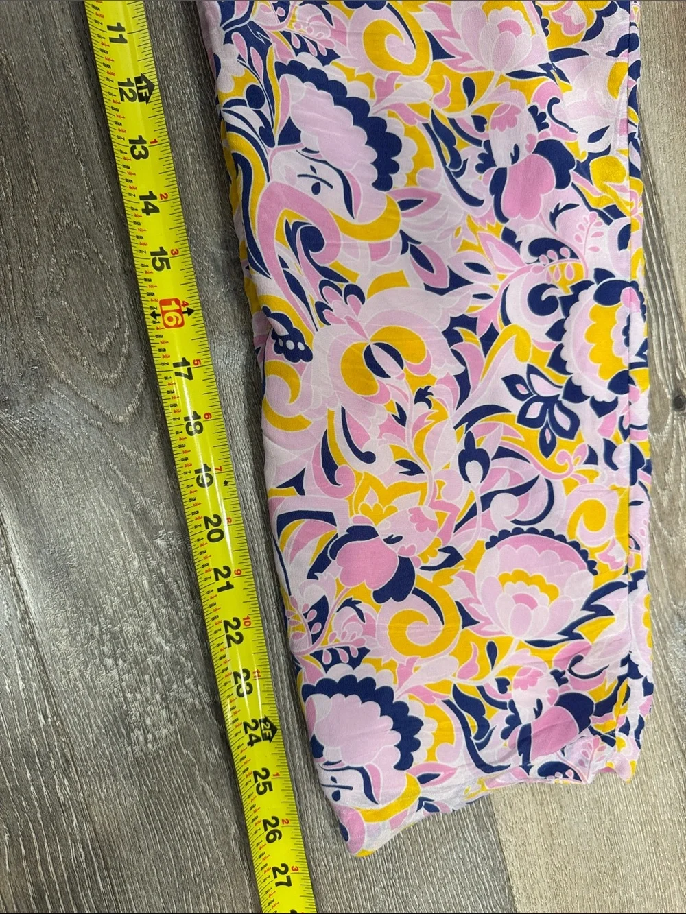 J. Crew 100% Silk Pink, Yellow & Navy Floral Lounge Pants 1241